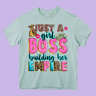 Just A Girl Boss Building Her Empire Heavy Core Tee Designed By Texasbilliewilder