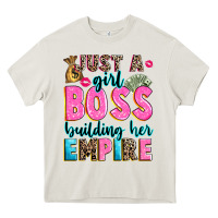 Cream just a girl boss building her empire Heavy Core Tee - texasbilliewilder