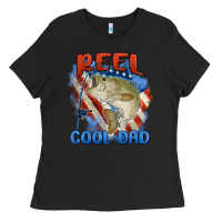 Black reel cool dad Ladies Tee - MaliasSmallBusiness