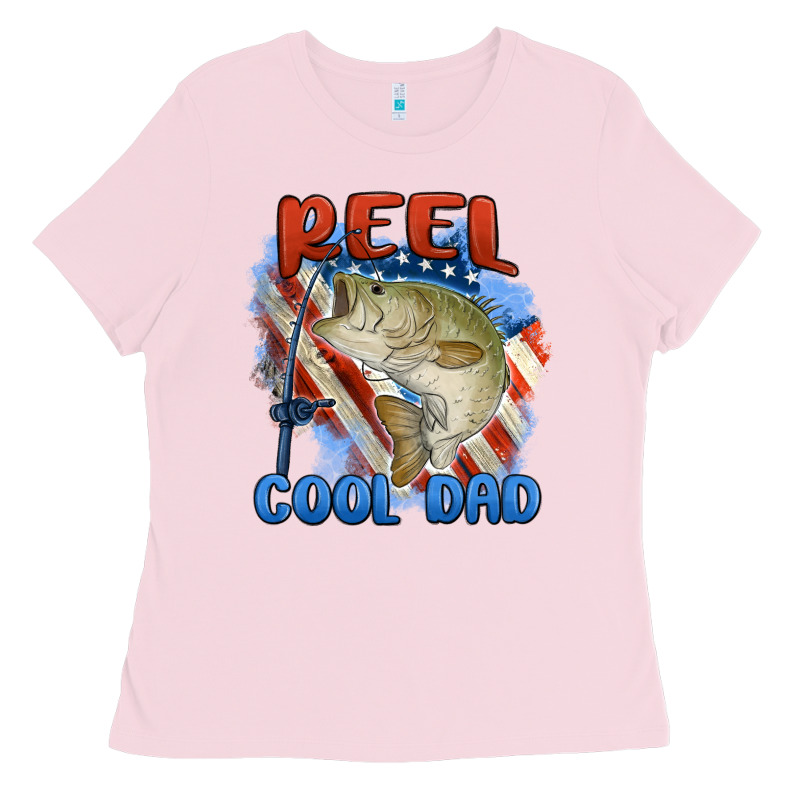 Reel Cool Dad Ladies Tee by MaliasSmallBusiness | Teevron