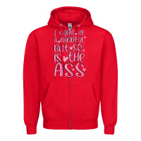 Red i might be a handful but so is this ass Zipper Hoodie - MaliasSmallBusiness