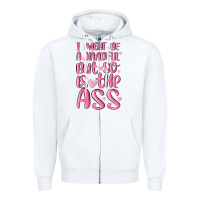 White i might be a handful but so is this ass Zipper Hoodie - MaliasSmallBusiness