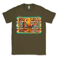 Army Green cactus western leopard Classic Tee - AdoDesignShop