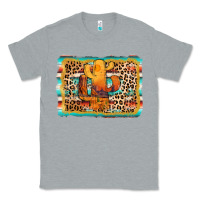 Heather Grey cactus western leopard Classic Tee - AdoDesignShop