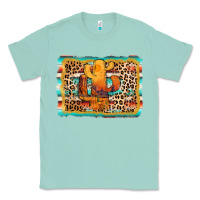 Seafoam cactus western leopard Classic Tee - AdoDesignShop