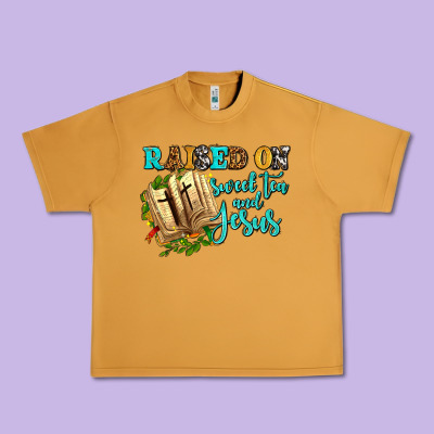 Raised On Sweet Tea And Jesus Urban Heavy Tee Designed By Adodesignshop
