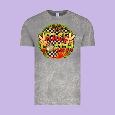 Race Coach With Leopard And Peace Hand Vintage Tee Designed By Adodesignshop