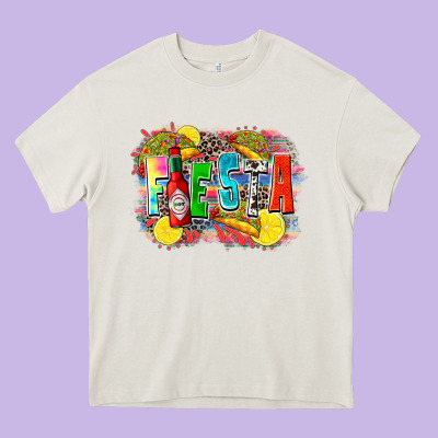 Taco Fiesta Heavy Core Tee Designed By Zillion Design Studio
