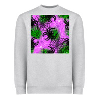 Heather Grey halloween spider green leopard seamless pattern Heavyweight Sweatshirt - BundleAndBundleShop