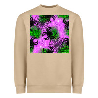 Mushroom halloween spider green leopard seamless pattern Heavyweight Sweatshirt - BundleAndBundleShop