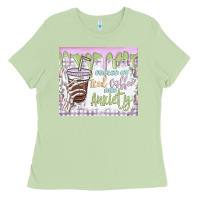 Matcha fueled by iced coffee and anxiety Ladies Tee - MaliasSmallBusiness