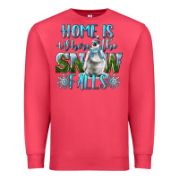 Cardinal Home Is Where The Snow Falls Winter Penguin Premium Sweatshirt - LillyAllenDesigns