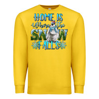 Lemon Home Is Where The Snow Falls Winter Penguin Premium Sweatshirt - LillyAllenDesigns