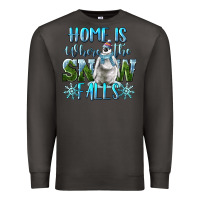 Smoke Home Is Where The Snow Falls Winter Penguin Premium Sweatshirt - LillyAllenDesigns