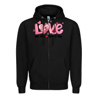 Black love all day every day Zipper Hoodie - MaliasSmallBusiness