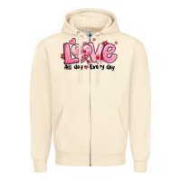 Love All Day Every Day Zipper Hoodie | Teevron
