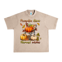 French Oak pumpkin kisses harvest wishes Urban Heavy Tee - BundleAndBundleShop