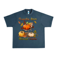Midnight Navy pumpkin kisses harvest wishes Urban Heavy Tee - BundleAndBundleShop