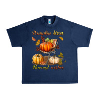 Navy pumpkin kisses harvest wishes Urban Heavy Tee - BundleAndBundleShop