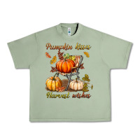 Oil Green pumpkin kisses harvest wishes Urban Heavy Tee - BundleAndBundleShop