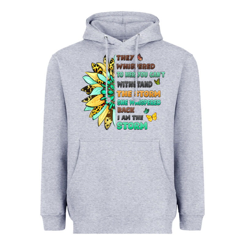 Inspirational Flower And Quote Design Heavyweight Hoodie by LillyAllenDesigns | Teevron