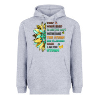 Heather Grey inspirational flower and quote design Heavyweight Hoodie - LillyAllenDesigns
