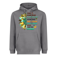 Storm inspirational flower and quote design Heavyweight Hoodie - LillyAllenDesigns