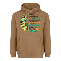 Toasted Coconut inspirational flower and quote design Heavyweight Hoodie - LillyAllenDesigns