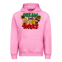 Fuchsia Pink dream but stay woke juneteenth Urban Hoodie - CowGirlArtShop