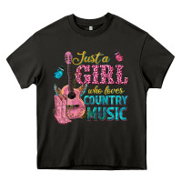 Asphalt just a girl who loves country music Heavy Core Tee - texasbilliewilder