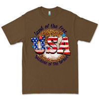 Cacao land of the free usa because of the brave billie w Premium Tee - texasbilliewilder