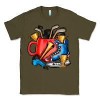 Army Green hockey coffee Classic Tee - AdoDesignShop