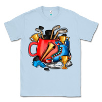 Dusty Blue hockey coffee Classic Tee - AdoDesignShop