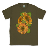 Army Green sunflowers b Classic Tee - Artiststas