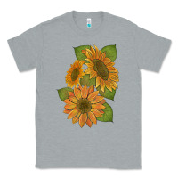 Heather Grey sunflowers b Classic Tee - Artiststas