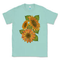 Seafoam sunflowers b Classic Tee - Artiststas