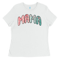 White mama christmas plaid Ladies Tee - MaliasSmallBusiness