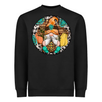 Black fall gnomes round earrings 1 Heavyweight Sweatshirt - Artiststas