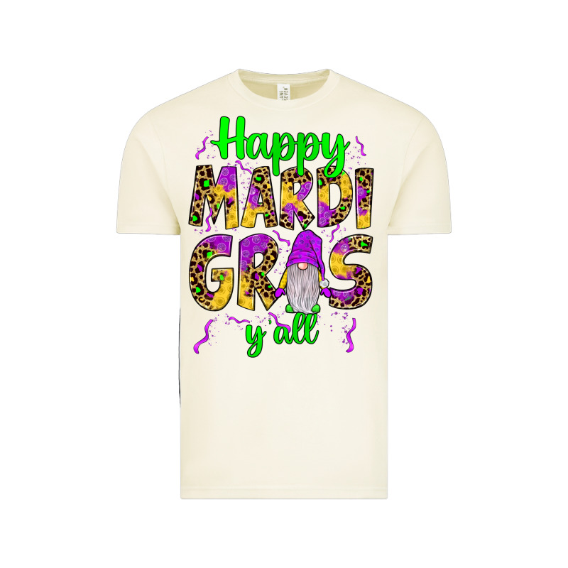 Happy Mardi Gras Y'all Gnome Vintage Tee by JahusDesignShop | Teevron