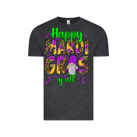 Vintage Black happy mardi gras y'all gnome Vintage Tee - JahusDesignShop