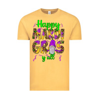 Vintage Mustard happy mardi gras y'all gnome Vintage Tee - JahusDesignShop