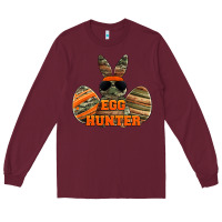 Burgundy easter egg hunter boys Long Sleeve Tee - Jasminsmagicworld