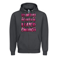 Smoke you are worthy you are beautiful Zipper Hoodie - MaliasSmallBusiness