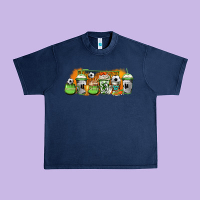 Soccer Coffee Cups Urban Heavy Tee Designed By Jasminsmagicworld