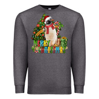 Charcoal Heather Merry Christmas Penguin Premium Sweatshirt - LillyAllenDesigns