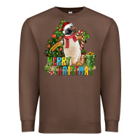 Chestnut Merry Christmas Penguin Premium Sweatshirt - LillyAllenDesigns