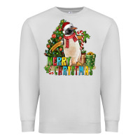 Dove Grey Merry Christmas Penguin Premium Sweatshirt - LillyAllenDesigns