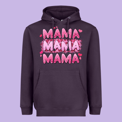 Mama Mama Mama Valentine's Day Heavyweight Hoodie Designed By Lillyallendesigns