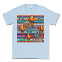 Dusty Blue cactus gemstone seamless Classic Tee - AdoDesignShop