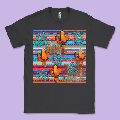 Cactus Gemstone Seamless Classic Tee Designed By Adodesignshop